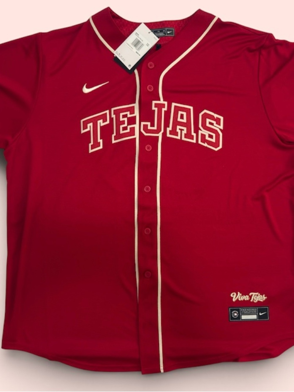 Nike Tejas' Red Baseball Jersey